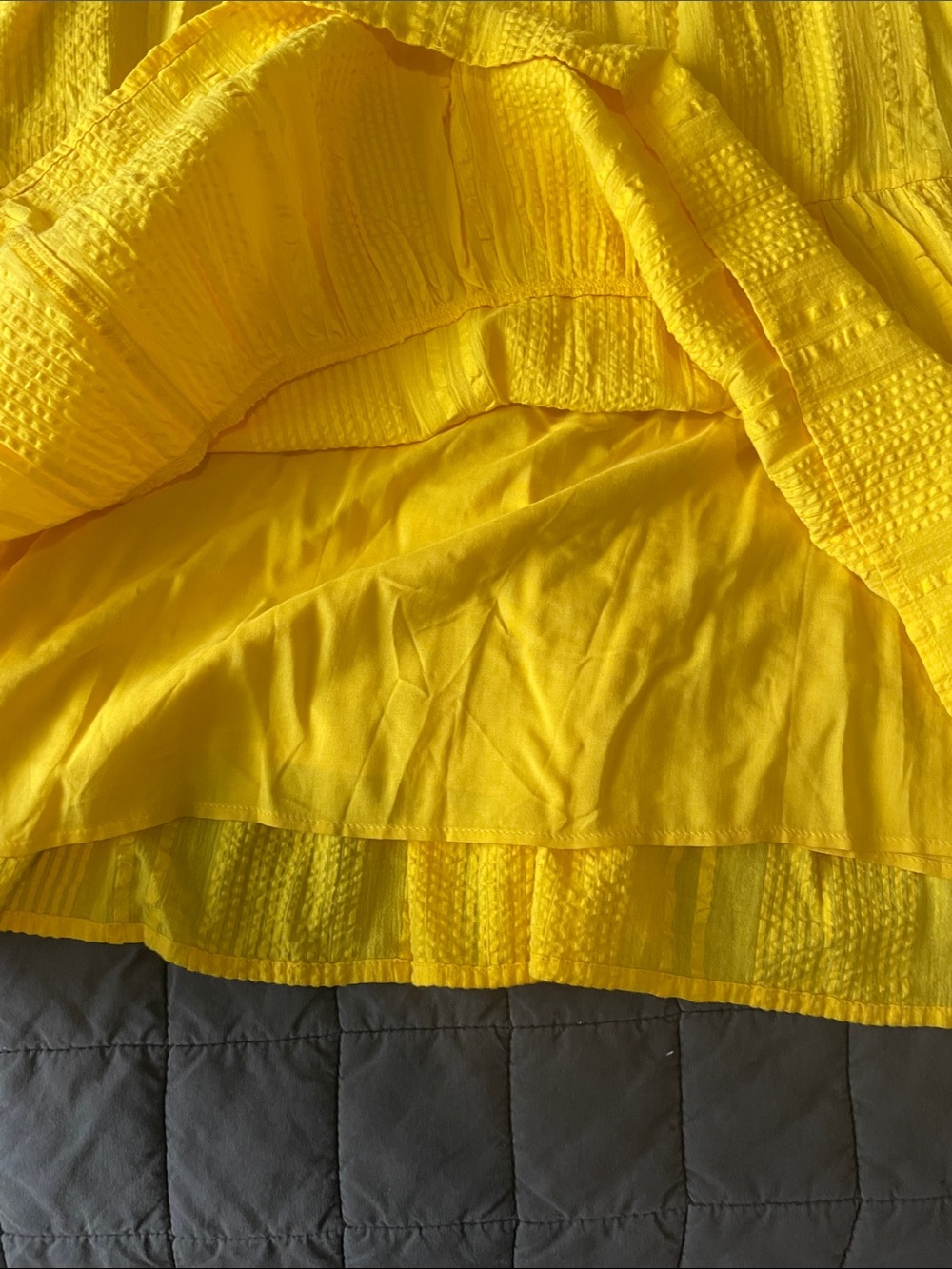 J. Crew Yellow Tiered V-Neck Summer Dress - Picture 4 of 8
